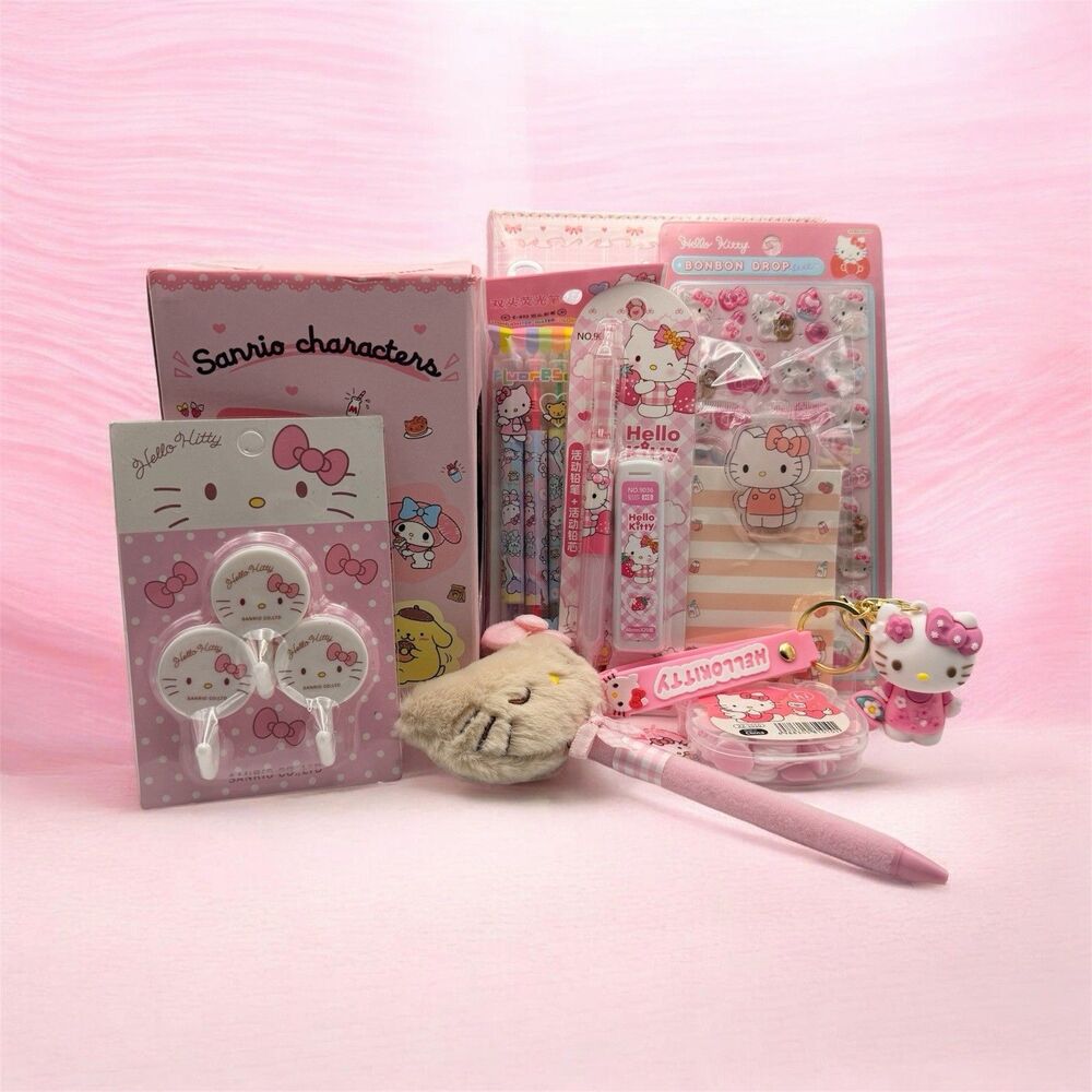 Sanrio Hello Kitty 10 Pcs. Premium Gift Set ~ Includes Licensed Ceramic Cup